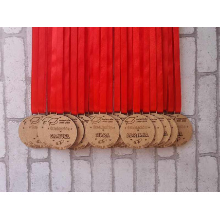 Medalla Redonda Graduación MDF