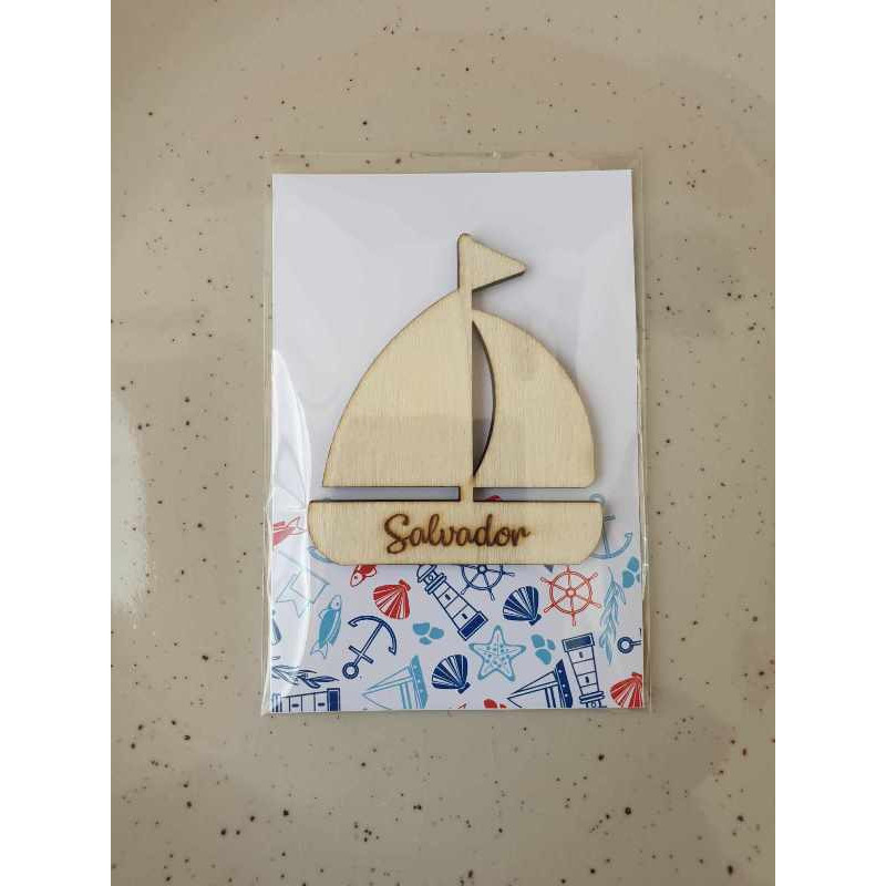 Marcasitio Barco Nombre Bolsita con Detalles Marcasitio Barco Nombre Bolsita con Detalles