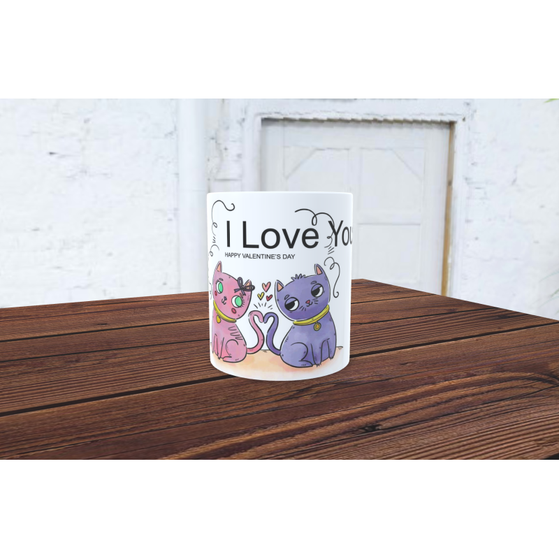 Taza Mug 330 ml I Love You Gatitos Taza Mug 330 ml I Love You Gatitos