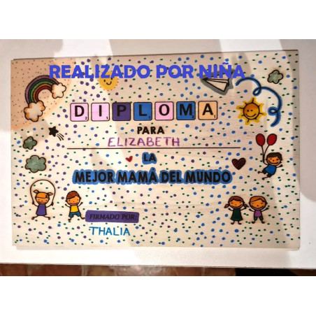 Diploma Mejor Mamá del Mundo
