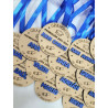 Medalla Redonda Graduación Grabada Nombre Relieve