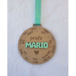Medalla MDF Redonda Graduación Profe Seño Maestro