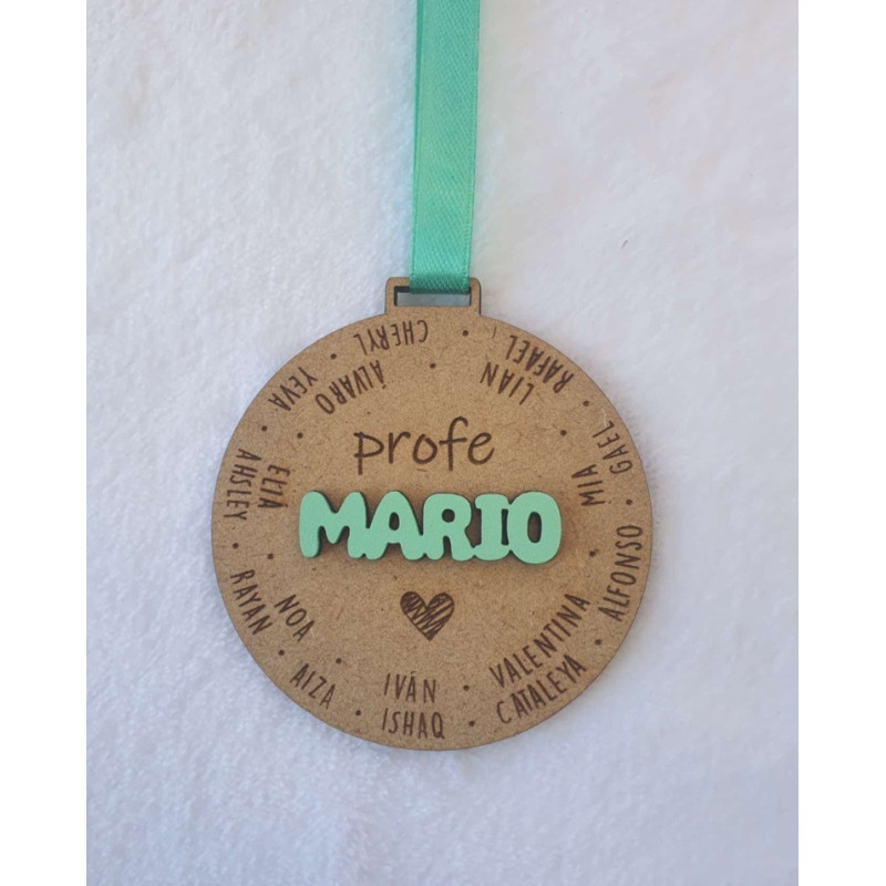 Medalla MDF Redonda Graduación Profe Seño Maestro Medalla MDF Redonda Graduación Profe Seño Maestro