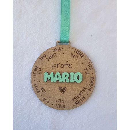 Medalla MDF Redonda Graduación Profe Seño Maestro