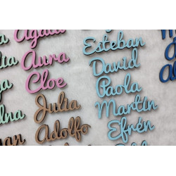 Nombre Madera Personalizado MDF 3mm