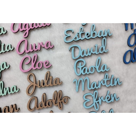 Nombre Madera Personalizado MDF 3mm