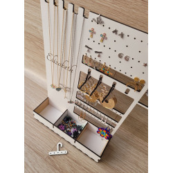 Organizador de Aretes Colgantes y Pulseras Personalizado