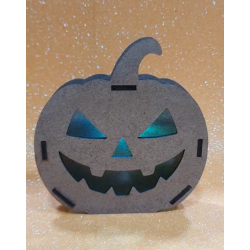 Calabaza Madera 2 Capas Luz