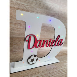 Inicial Blanca Con Nombre Color y Luz