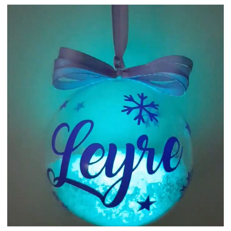 Bola Navidad Con Luz Personalizada Bola Navidad Con Luz Personalizada