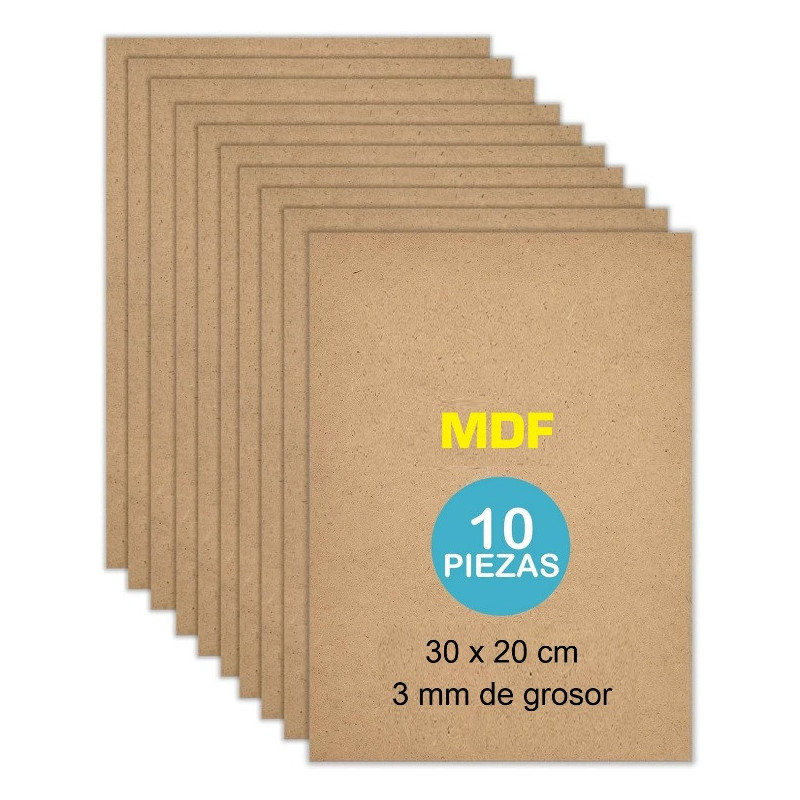 Tablero MDF 3mm 30 x 20