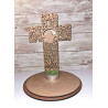 Cruz Padre Nuestro Base Redonda MDF