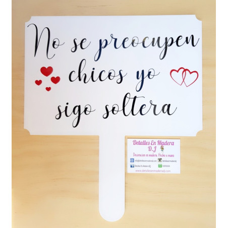 Cartel Tipo Piruleta Cuadrado