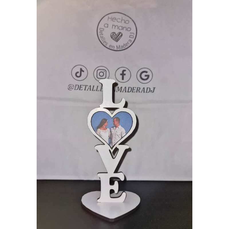 Marco de Foto Love Blanco