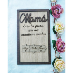 Cuadro Puzzle Mamá