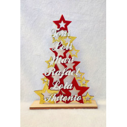 Árbol Navidad Estrella Purpurina Nombres 2